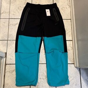 New Nike Tech Woven Oversized Pants Turquoise Black Men’s Size Large HM7158-345